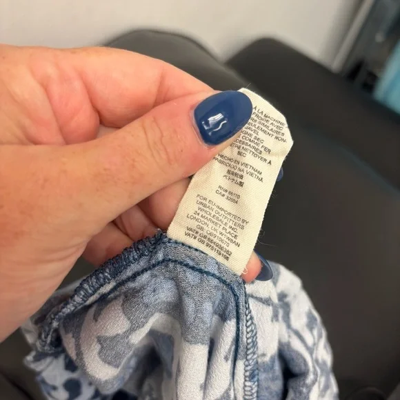 Free People Lady Lady Printed Pants Wide Leg Flowy Cropped Pockets - Picture 13 of 13